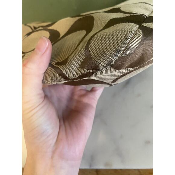 COACH Shoulder Bag Chelsea Ashlyn Hobo Logo Monogram Optic Brown Tan pocketbook - Picture 11 of 15